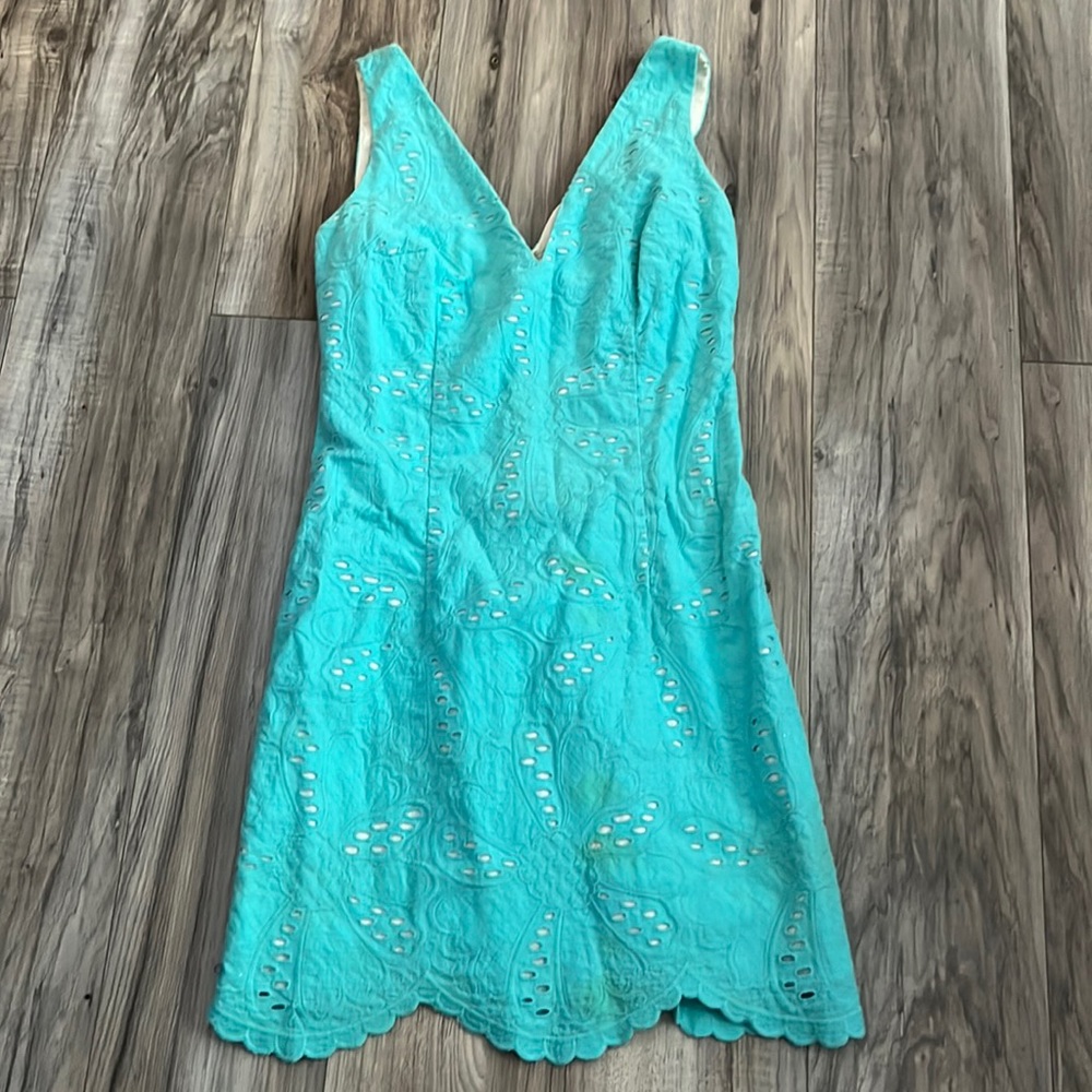 tight fitted dress,blue,textured design,size 0 in women